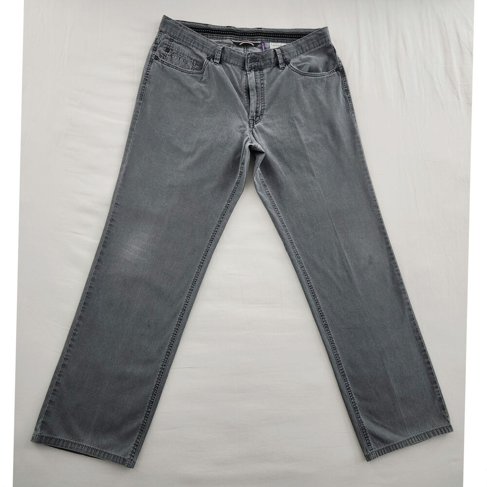 Hiltl Dude Men's Contemporary Fit Denim Straight Leg Jeans Gray Size 36/34 - Picture 2 of 12